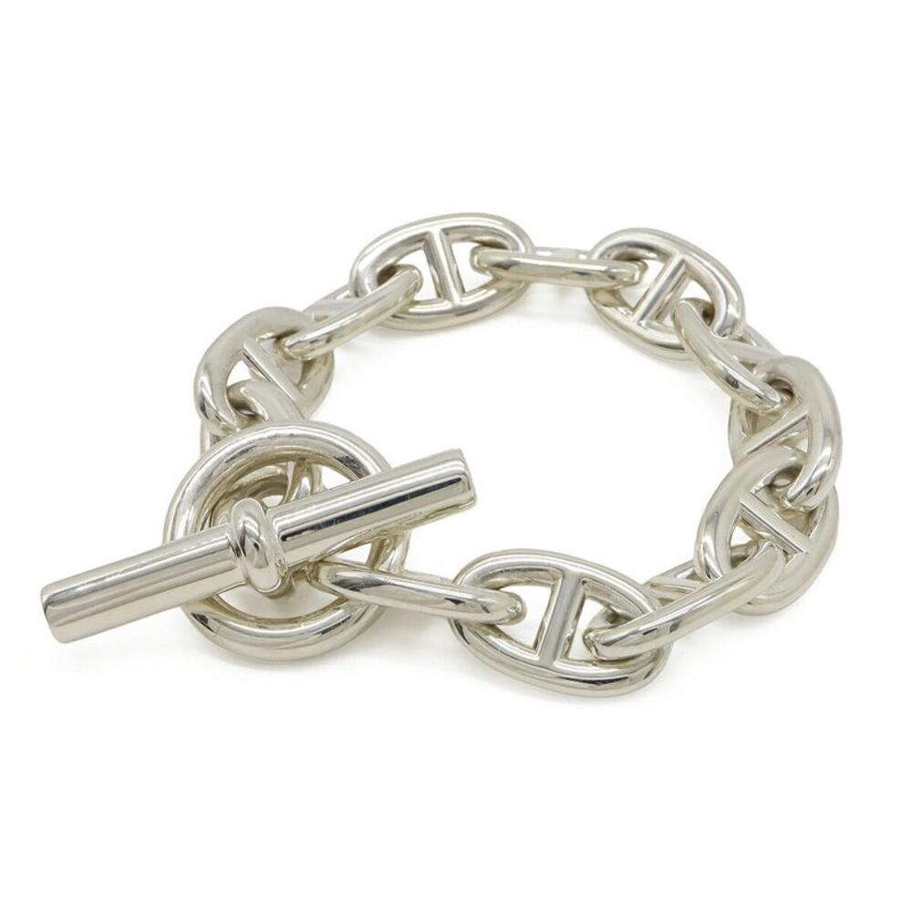 Hermes Silver Chain Bracelet
